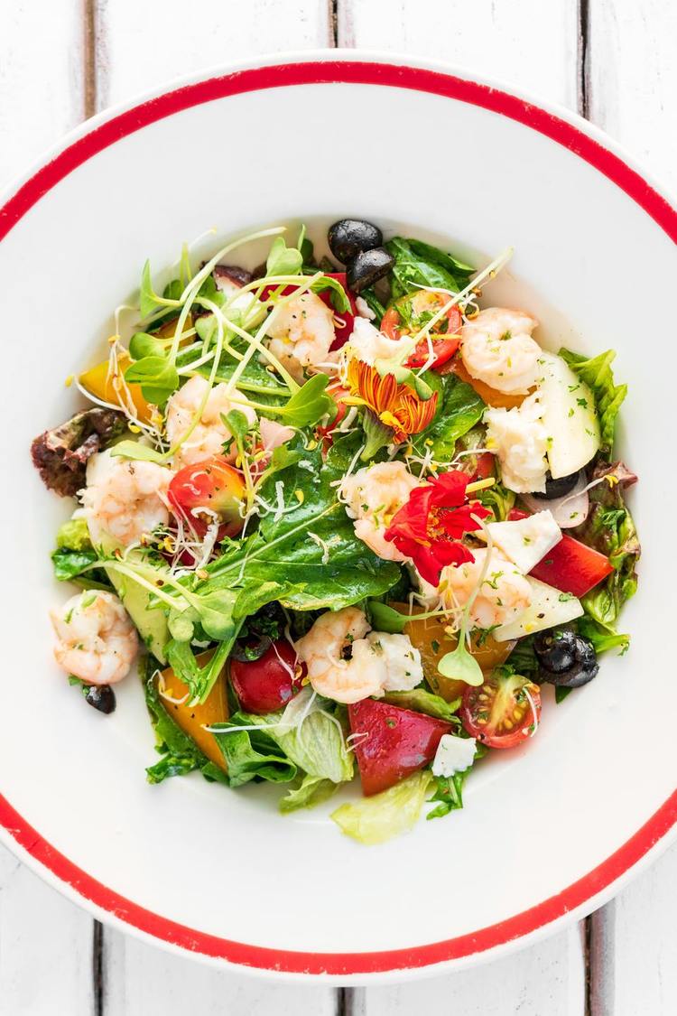 Shrimp Salad with Tomatoes and Blueberries - Salad Recipe