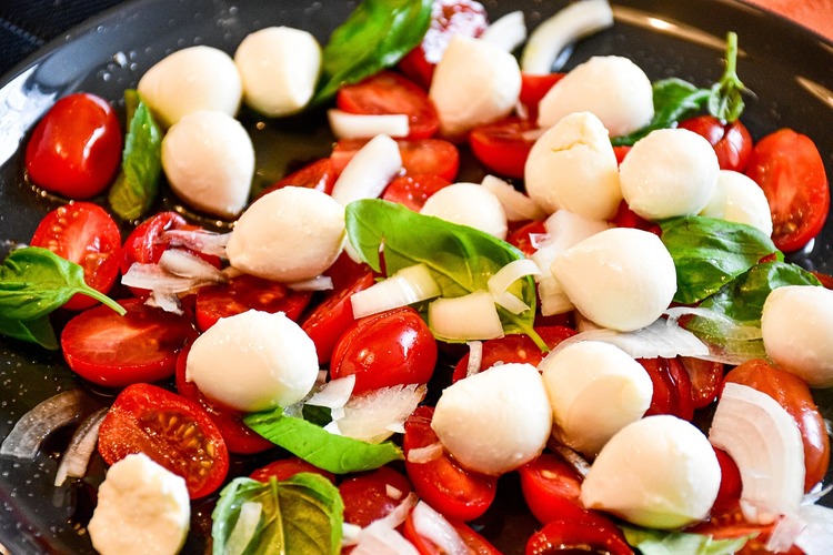 Mozzarella, Basil and Tomato Salad