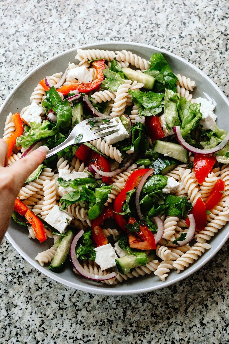 Pasta Salad with Feta and Tomatoes Recipe