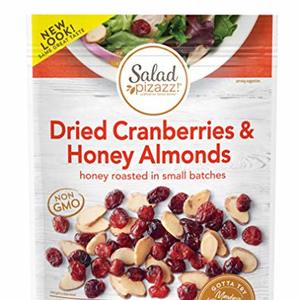 A Salad Topping Blend Made with Cranberries and Almonds Roasted with Honey